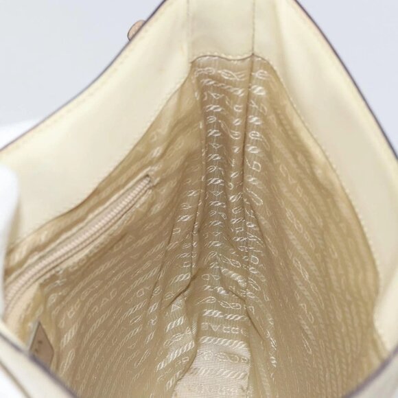 PRADA Shoulder Bag Patent leather Beige Auth ti3531 - Picture 10 of 16